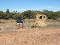 Cobb & Co pillar, Woodstock Station, Min Min Byway